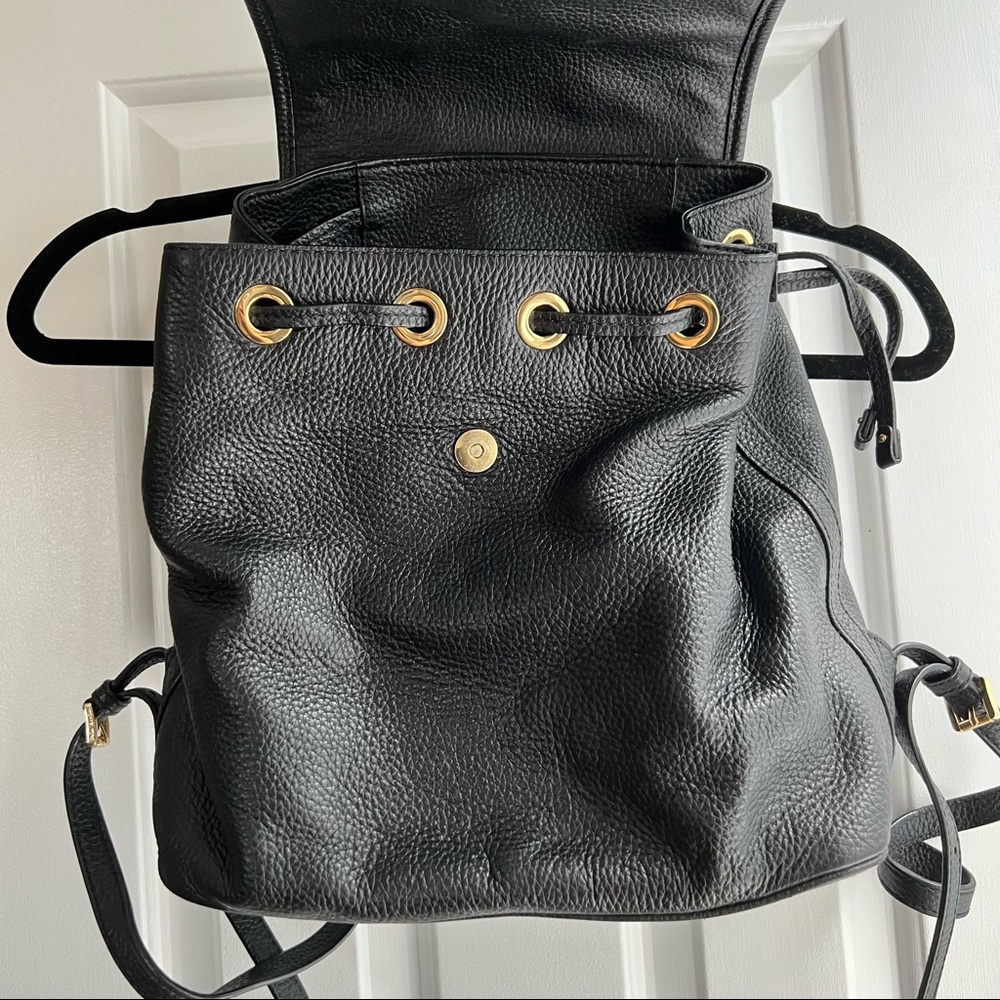 Michael Kors Black Pebbled Leather Backpack - Picture 6 of 6